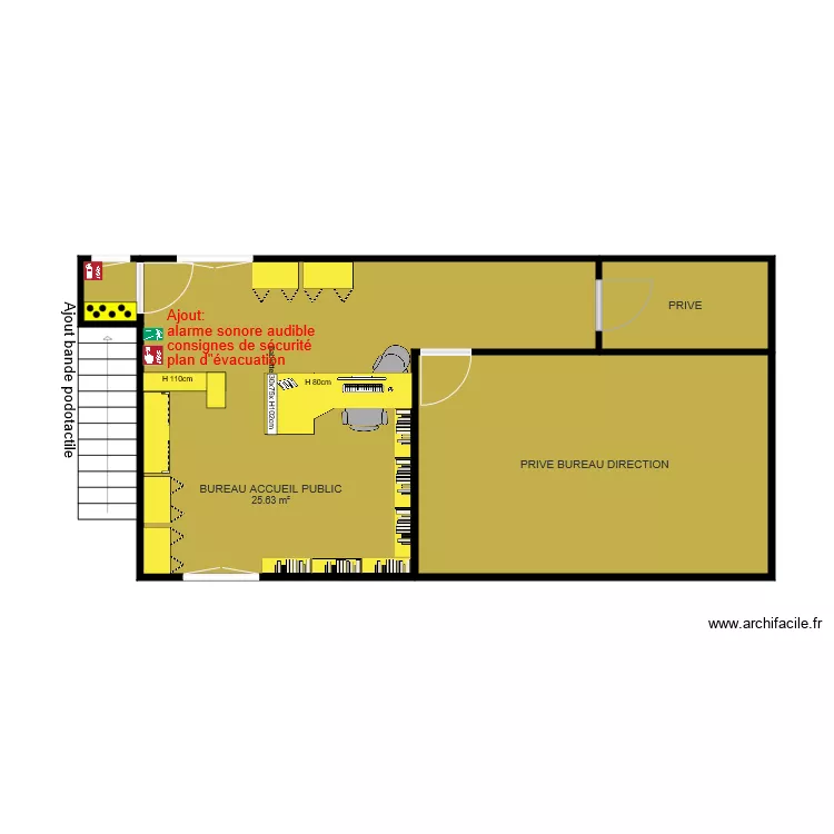 SCIERIE GALLI ETAGE APRES TRAVAUX. Plan de SCIERIE GALLI ETAGE APRES TRAVAUX. Plan de
