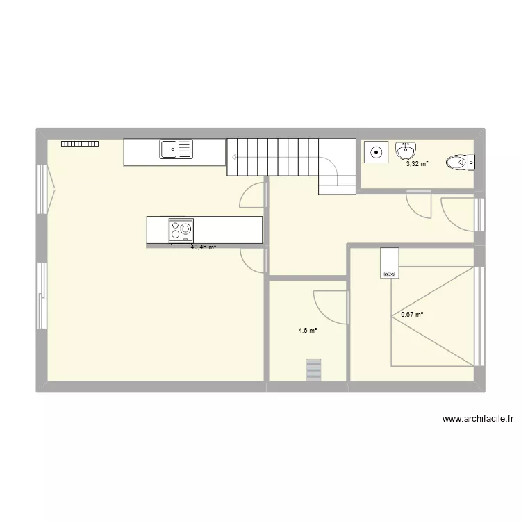 maison rdc. Plan de 4 et 58 m² maison rdc. Plan de 4 et 58 m²