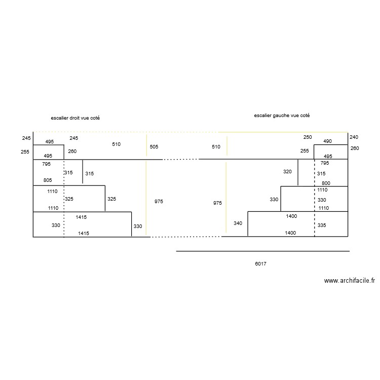 esc gauche vue coté. Plan de 0 pièce et 0 m2