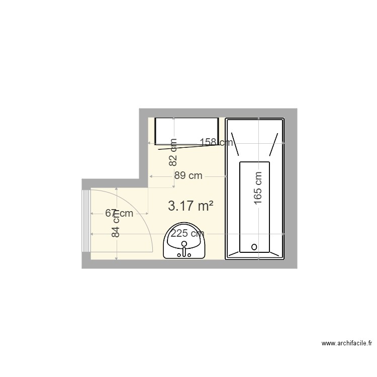 SALLE DE BAINS A. Plan de 0 pièce et 0 m2