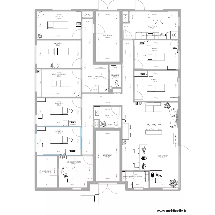 Clinique 9 mars 2023. Plan de 