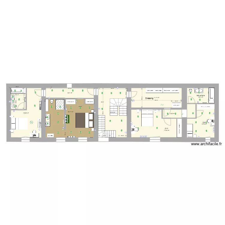 Plan Maison St Savin R1 avec 2 chambres supl. Plan de Plan Maison St Savin R1 avec 2 chambres supl. Plan de