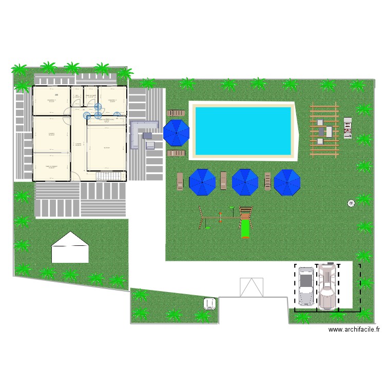 hak dab BIS. Plan de 9 pièces et 98 m2