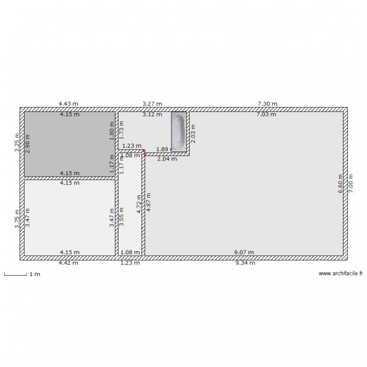 Cauche Appartement. Plan de 0 pièce et 0 m2