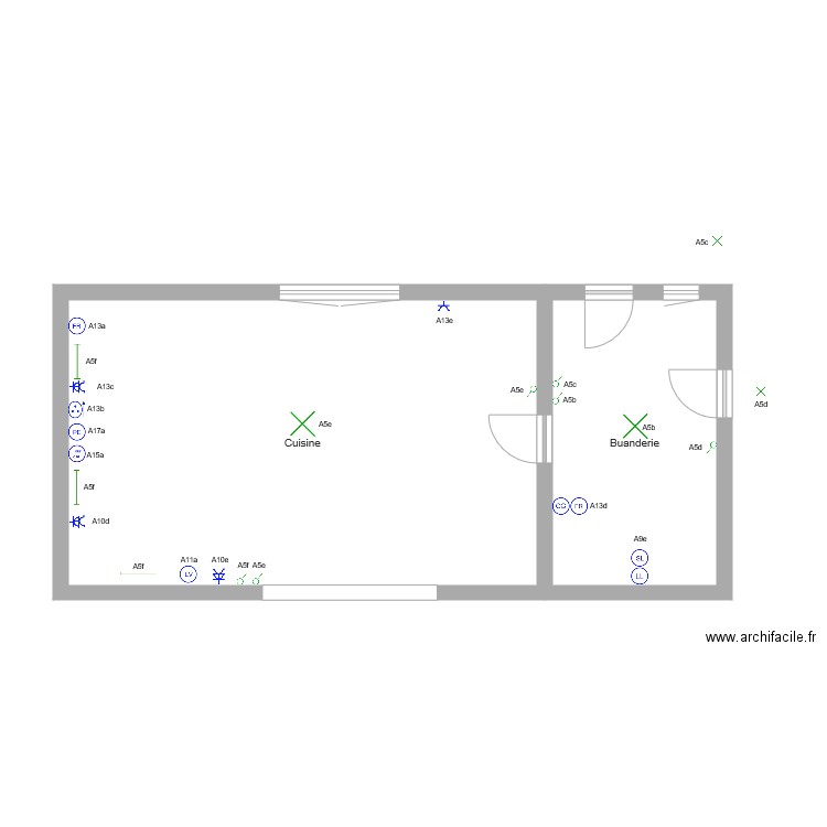 cuisine. Plan de 0 pièce et 0 m2