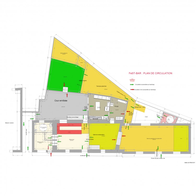 Plan de circulation FeSTBAR Projet7. Plan de 0 pièce et 0 m2