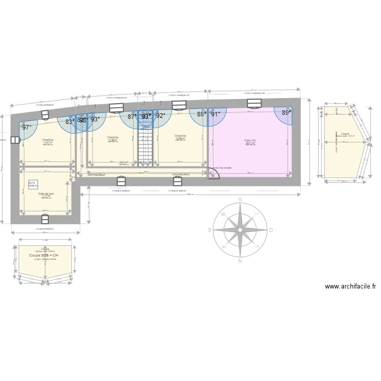 SOUYRIS . Plan de 12 pièces et 172 m2