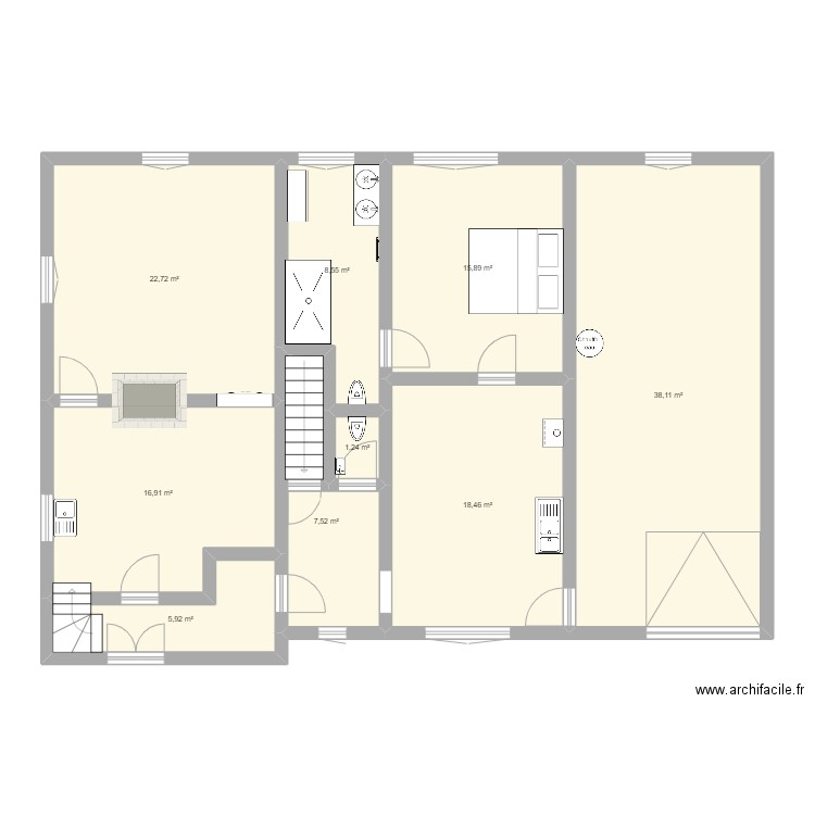 RDC le clerjus. Plan de 0 pièce et 0 m2