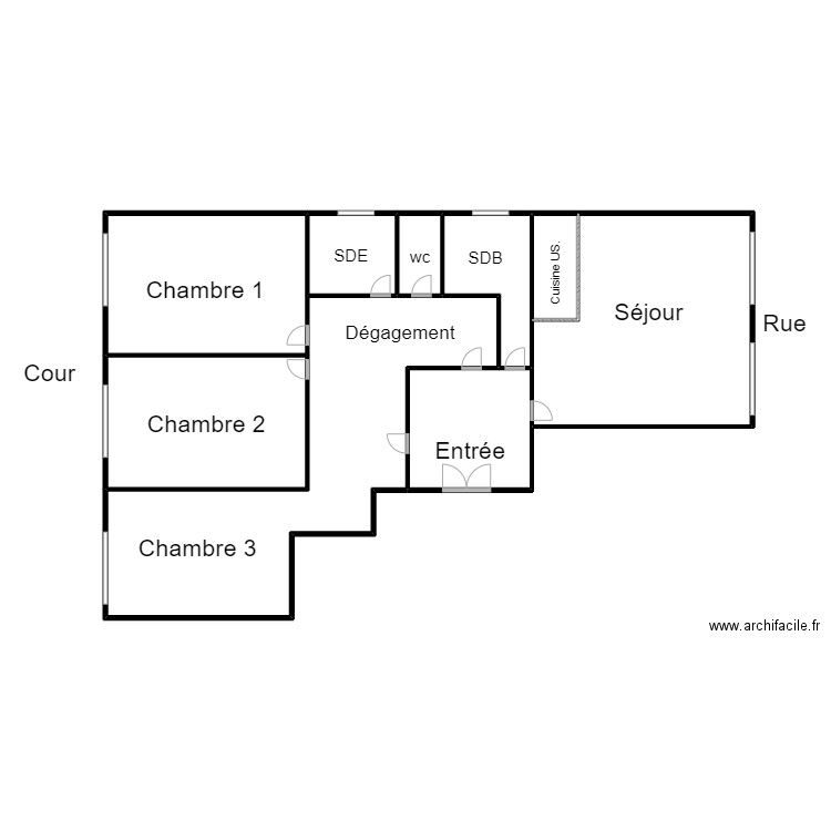 CAWARELLI. Plan de 9 pièces et 322 m2