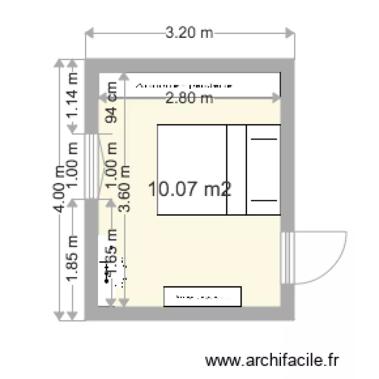 EXTENSION CHAMBRE. Plan de EXTENSION CHAMBRE. Plan de