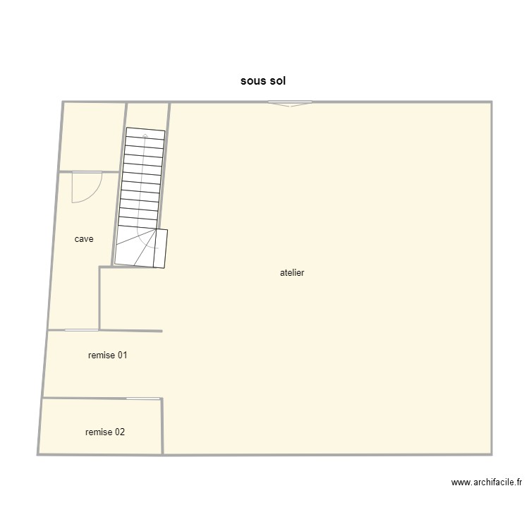 texier sous sol am. Plan de 0 pièce et 0 m2