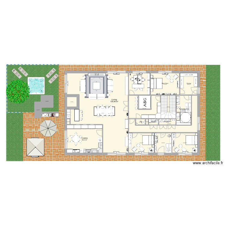 Loft02. Plan de 22 pièces et 290 m2