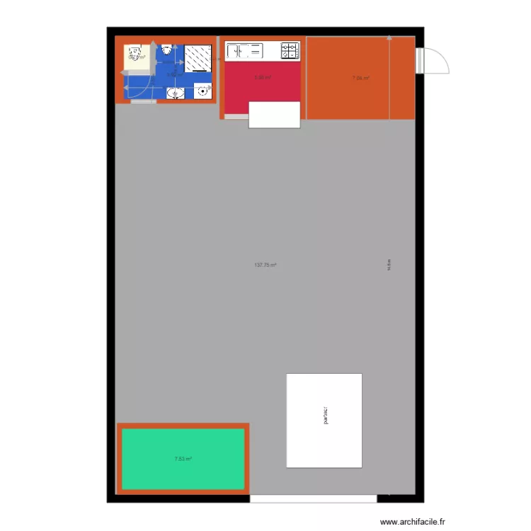 D&eacute;pot. Plan de 