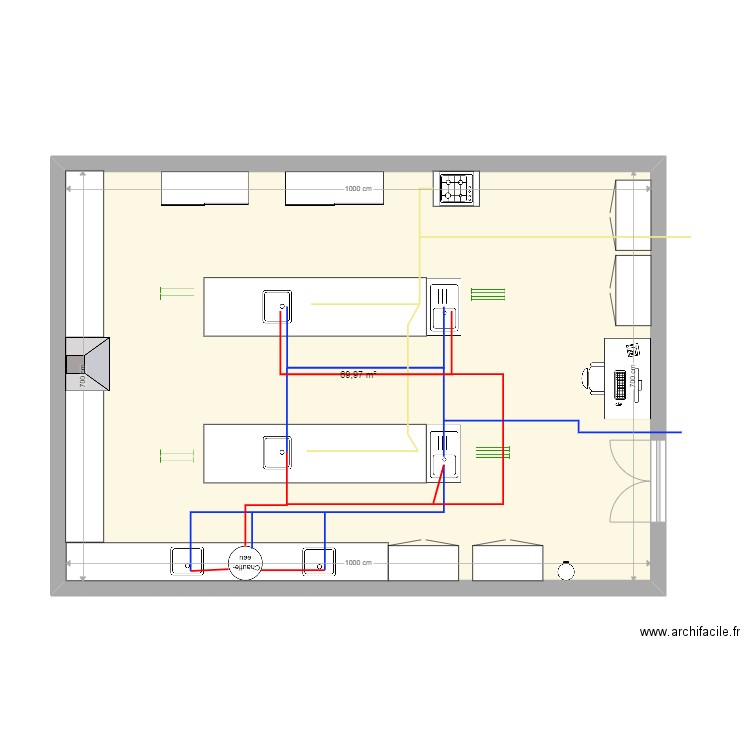 laboratotio. Plan de 0 pièce et 0 m2