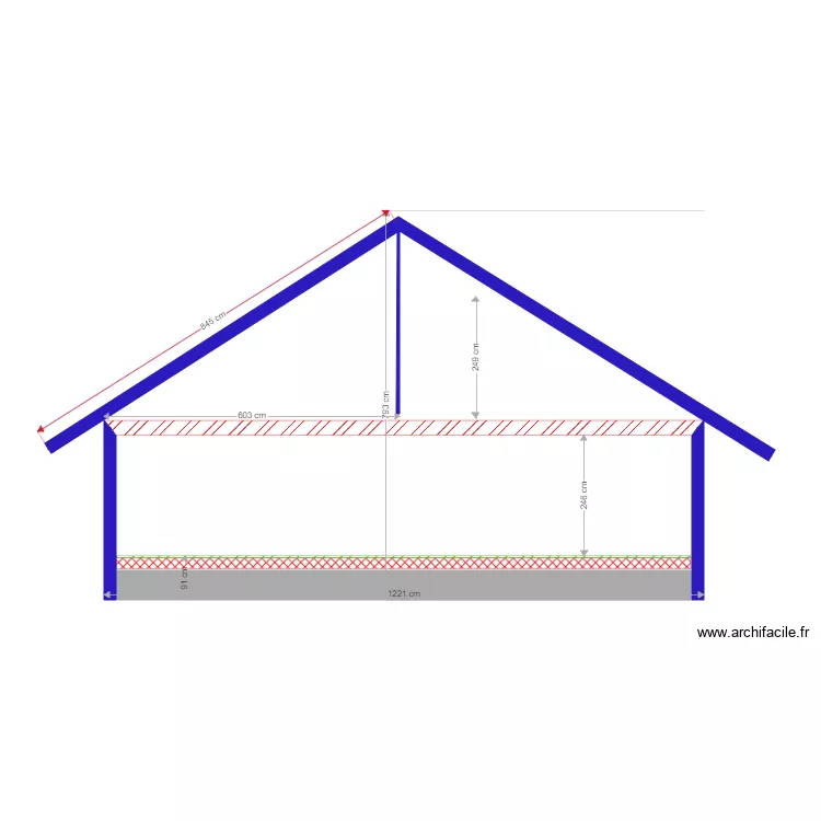 Plan avec toiture. Plan de Plan avec toiture. Plan de