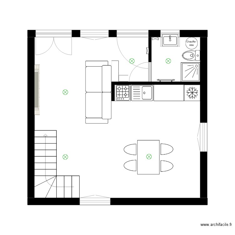 GOUBY RDC. Plan de 0 pièce et 0 m2