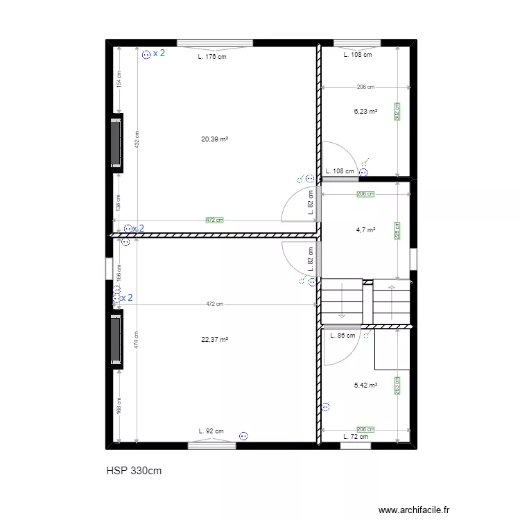 LAMARTINE 2ND. Plan de 