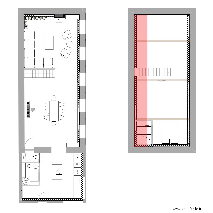 Cuisine test 2. Plan de 0 pièce et 0 m2