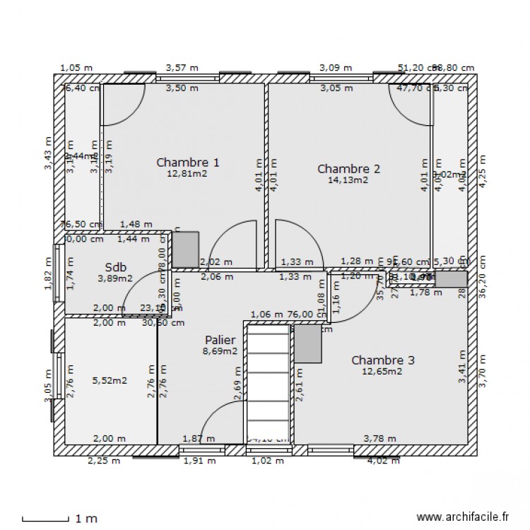 Chavannnes_1er_MesuresDefaut. Plan de 0 pièce et 0 m2