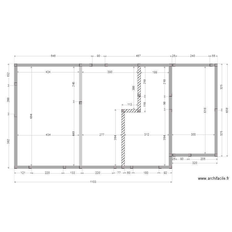 GIRAUD PELLEREI FONDATIONS. Plan de 4 pièces et 89 m2