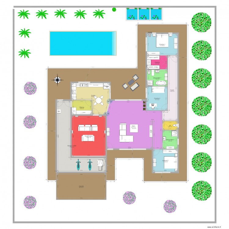 SR Plan Côtes Couleurs Toit 3ch. Plan de 0 pièce et 0 m2