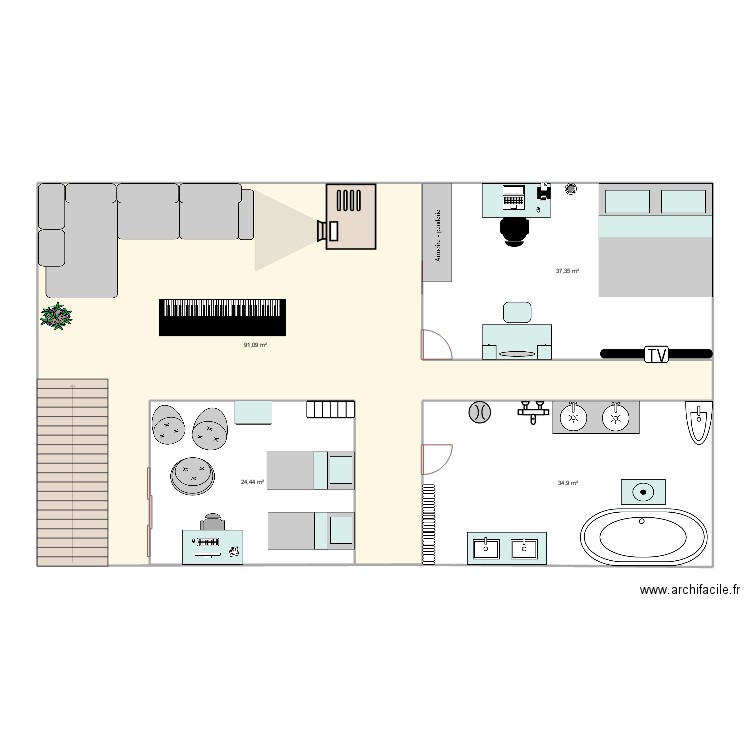 Casa francés1. Plan de 0 pièce et 0 m2
