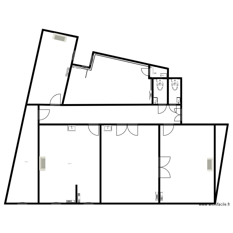 102 Canebière avant travaux. Plan de 10 pièces et 932 m2