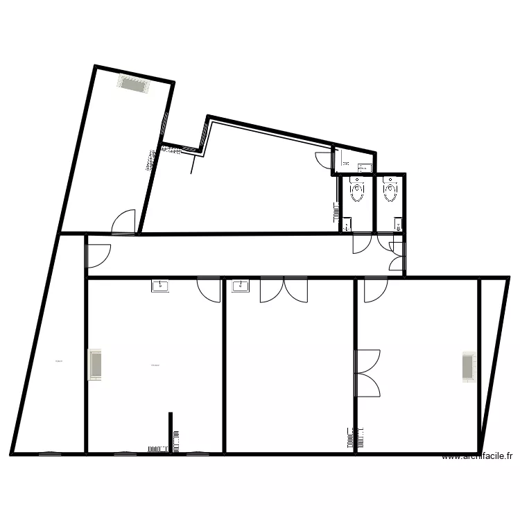 102 Canebi&egrave;re avant travaux. Plan de 