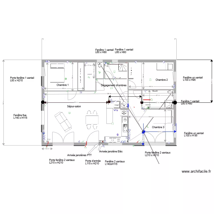 Travers&eacute;es de dalle Eaux us&eacute;es. Plan de 