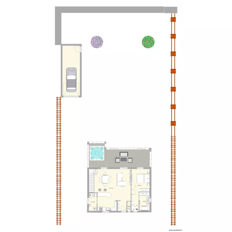 Maison 1. Plan de 