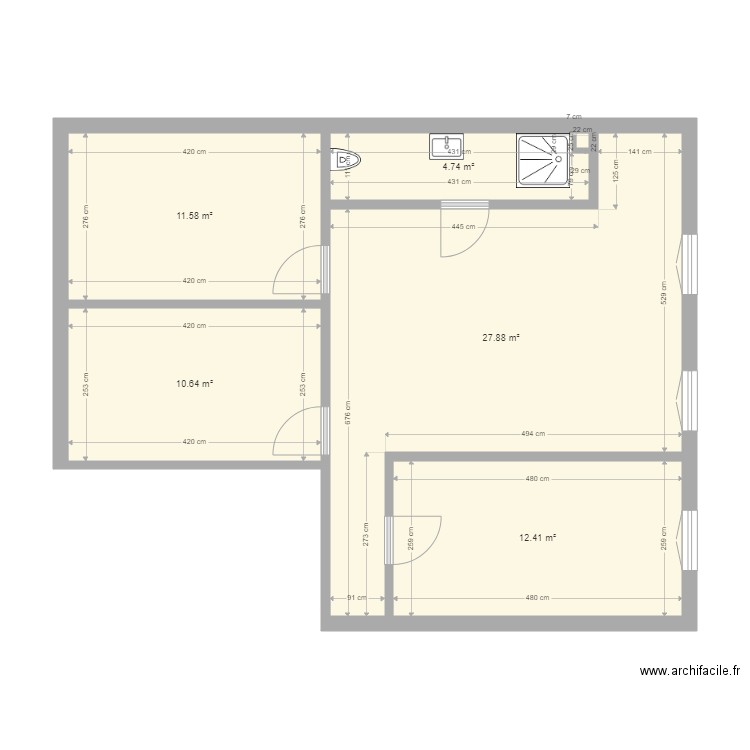 CHEMINADE Appt. Plan de 0 pièce et 0 m2