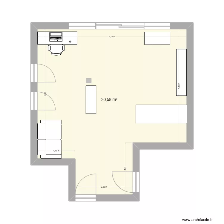 atelier. Plan de 1 pièce et 31 m² atelier. Plan de 1 pièce et 31 m²