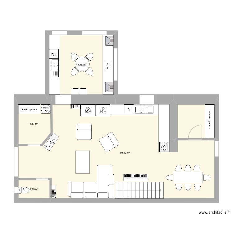 Plan La Villa Zen - RDC. Plan de 0 pièce et 0 m2