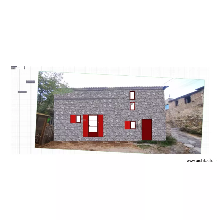 extension cafouche r&eacute;nov&eacute;e. Plan de 