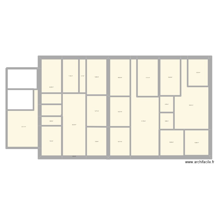 plan 1 garde mur. Plan de 23 pièces et 362 m2