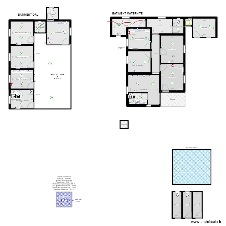 maternite. Plan de 0 pièce et 0 m2