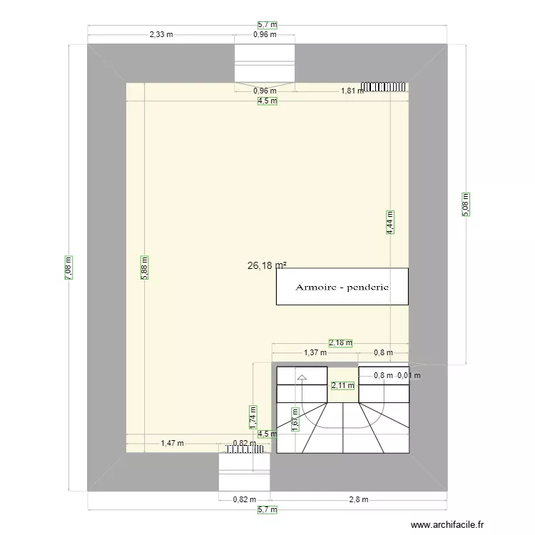 1er &eacute;tage Saint Gilles. Plan de 