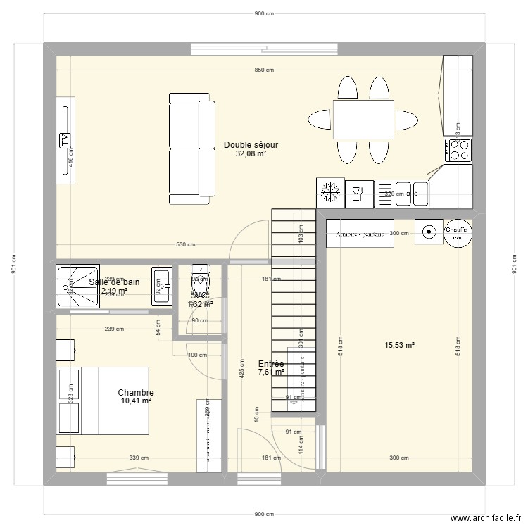 plan6. Plan de 13 pièces et 112 m2