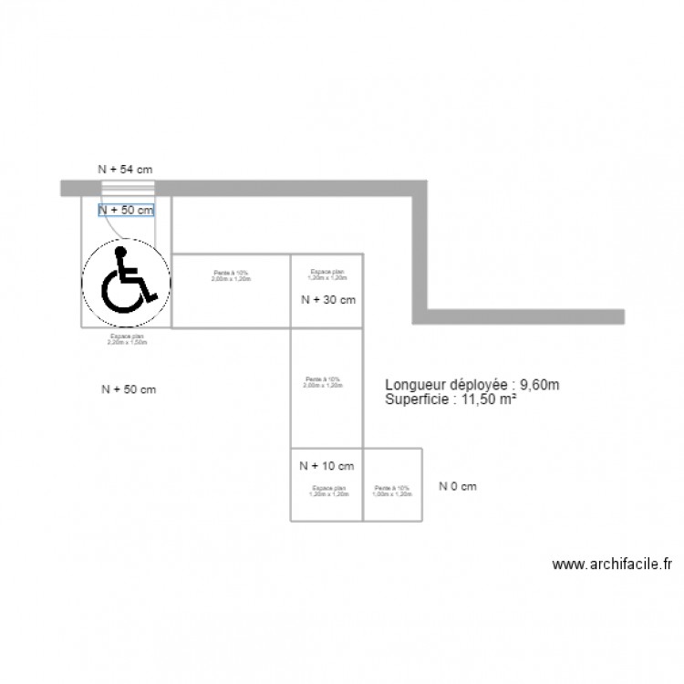 Projet rampe accès extérieure. Plan de 0 pièce et 0 m2