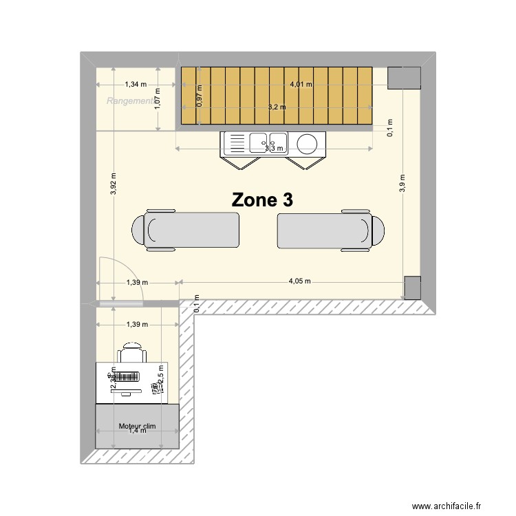 BIARRITZ R1 Clim. Plan de 1 pièce et 24 m2