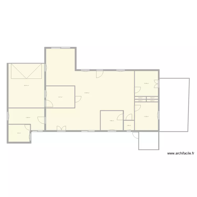 Plan agrandissement maison. Plan de 