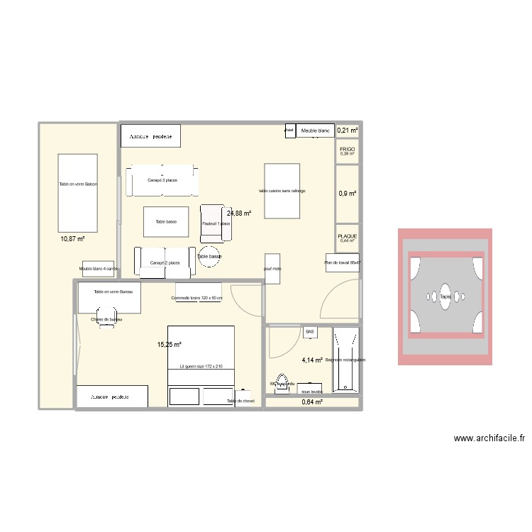 appartement Sarah. Plan de 0 pièce et 0 m2