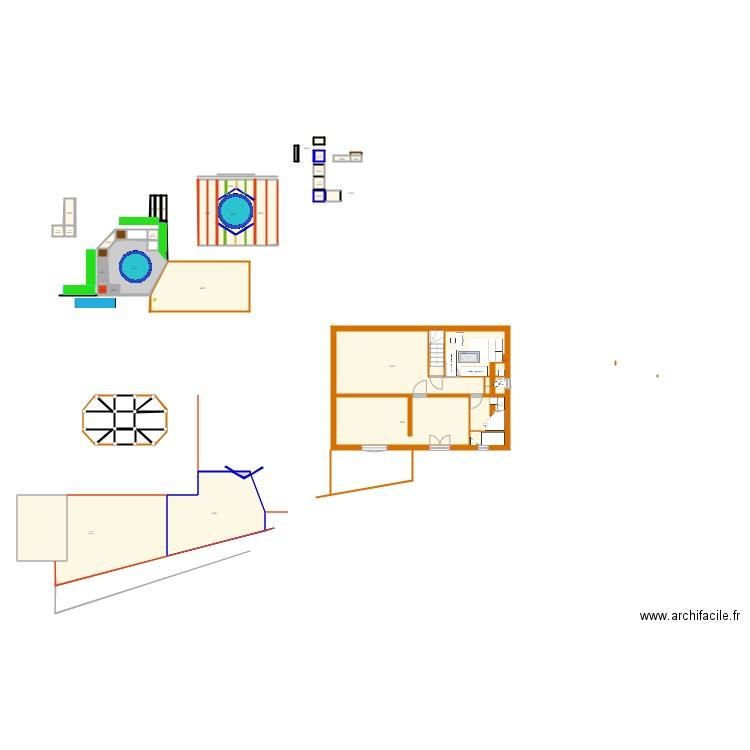 agrandissement terrasse. Plan de 0 pièce et 0 m2