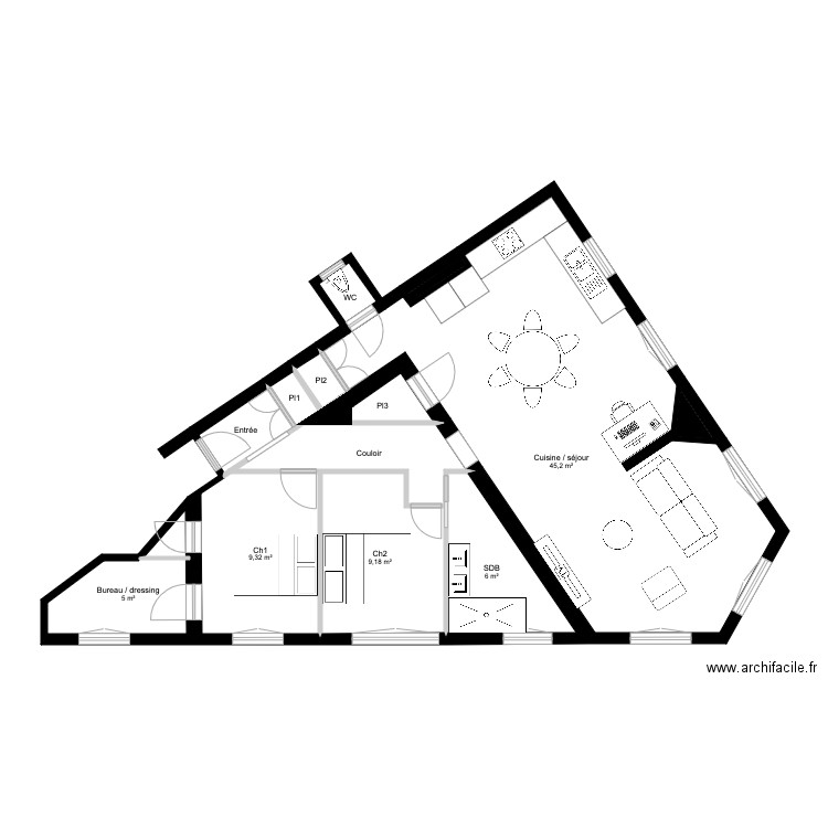 Petrus projet 1. Plan de 0 pièce et 0 m2