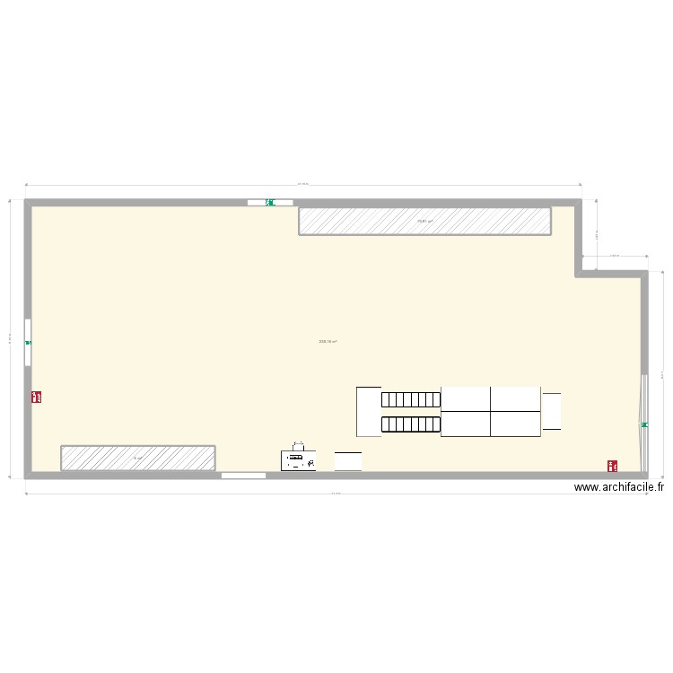 Deballage. Plan de 3 pièces et 269 m2