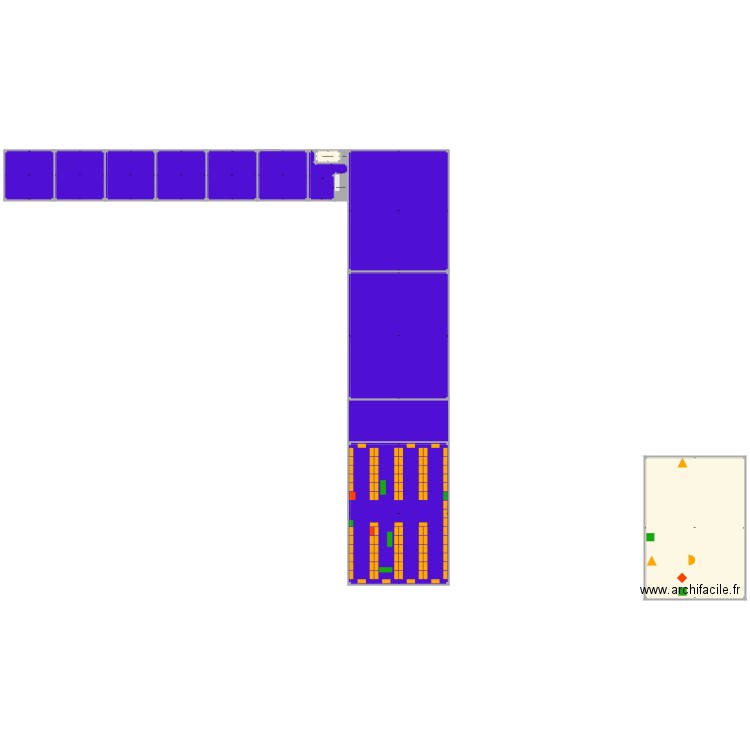 Plan Castorama. Plan de 15 pièces et 4273 m2