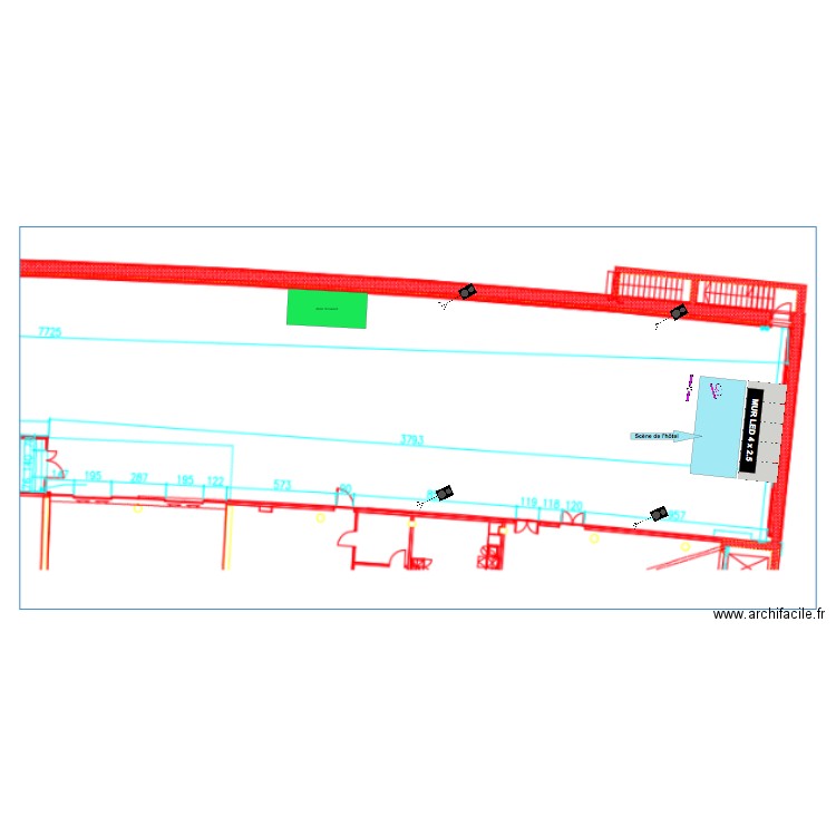 Mur LED Zurich 2 et technique V2. Plan de 0 pièce et 0 m2