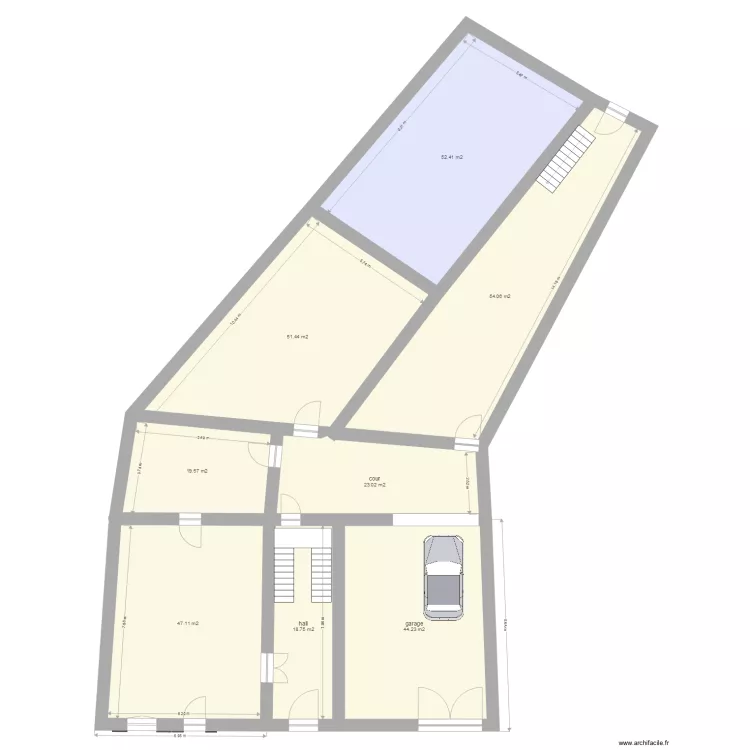 MASQUE DE DEPART RDC EXISTANT. Plan de 