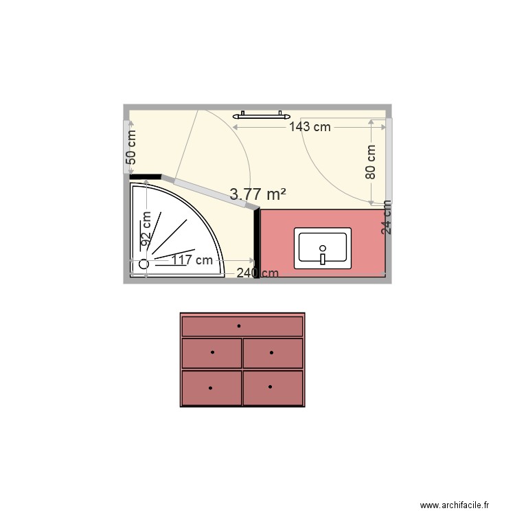 douche 6. Plan de 0 pièce et 0 m2