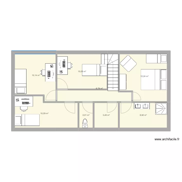 Maison &eacute;tage BIS . Plan de 